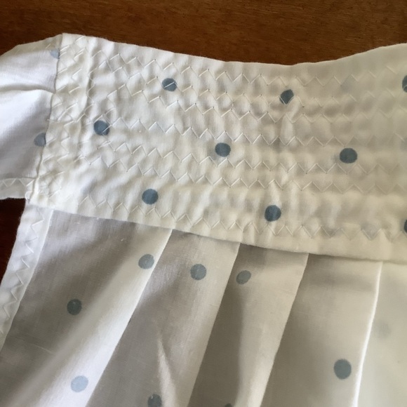 Vintage Polka Dot Half Apron with Big Blue Picture Pocket - Picture 11 of 12